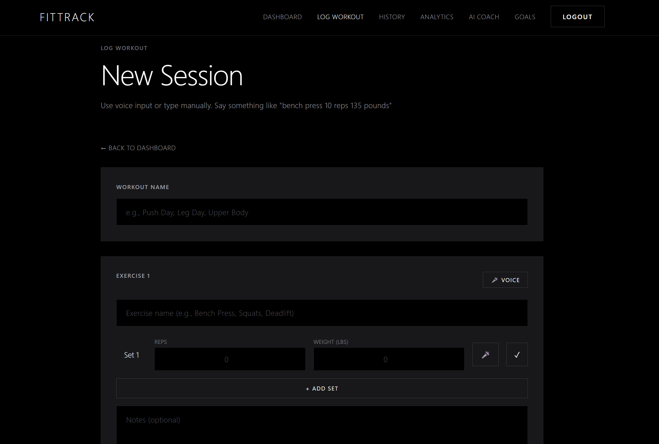 fittrack — screenshot 1